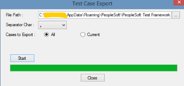 To export test cases