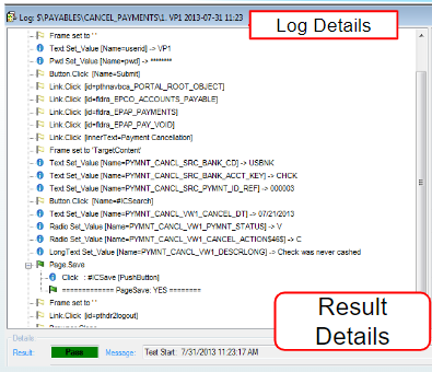 Executing and Evaluating Test Scripts