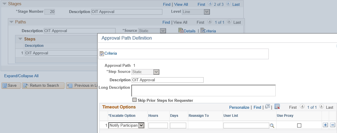 Approval Process Setup