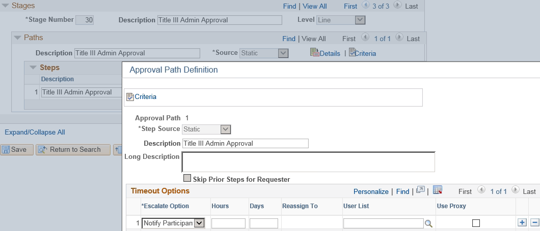 Approval Process Setup