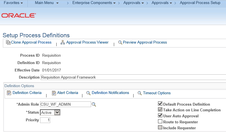 Approval Process Setup