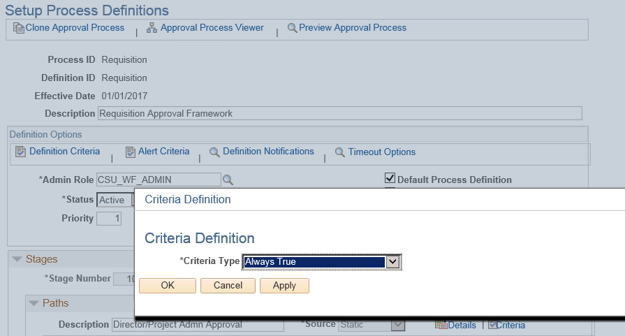 Approval Process Setup