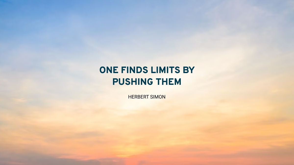 one finds limits by pushing them